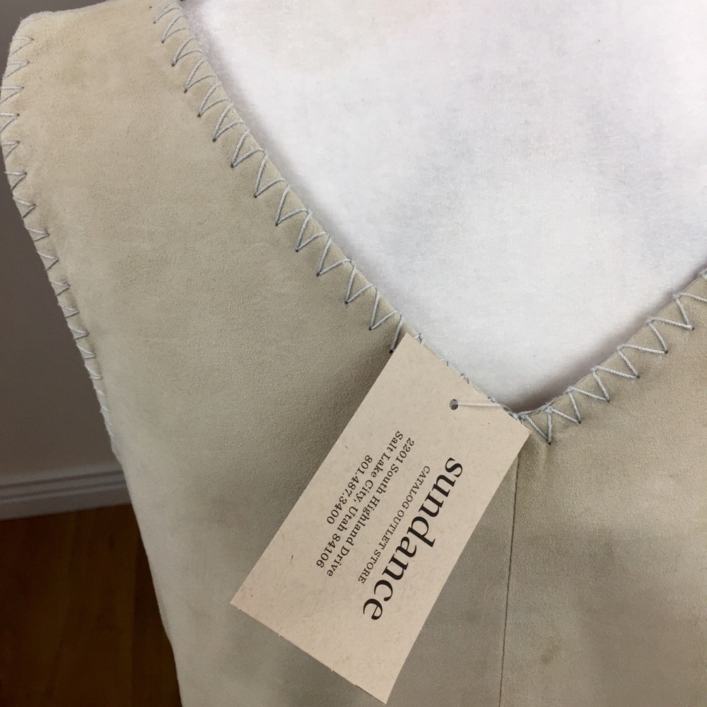 Sundance Luxe Shift Midi Dress Soft Suede Leather - Picture 11 of 14
